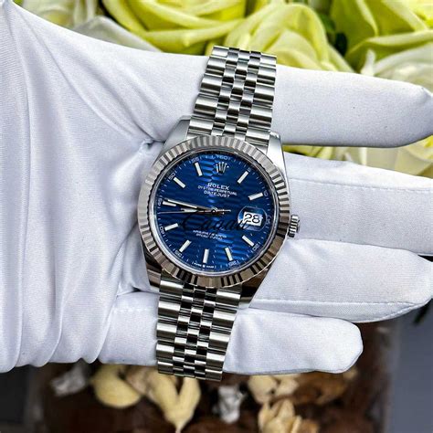 rolex datejust 41 azure blue|Rolex Datejust 41 watch: Oystersteel .